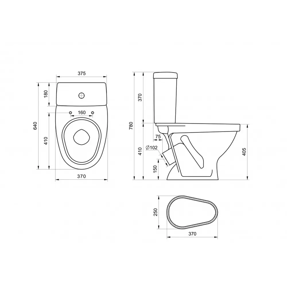Santeri Форвард — компактный унитаз с каскадным смывом 89439221 STLM-1582779 - Вид №6