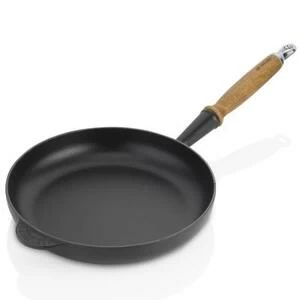Сковорода чугунная Le Creuset с деревянной ручкой, Ø26 см, черная