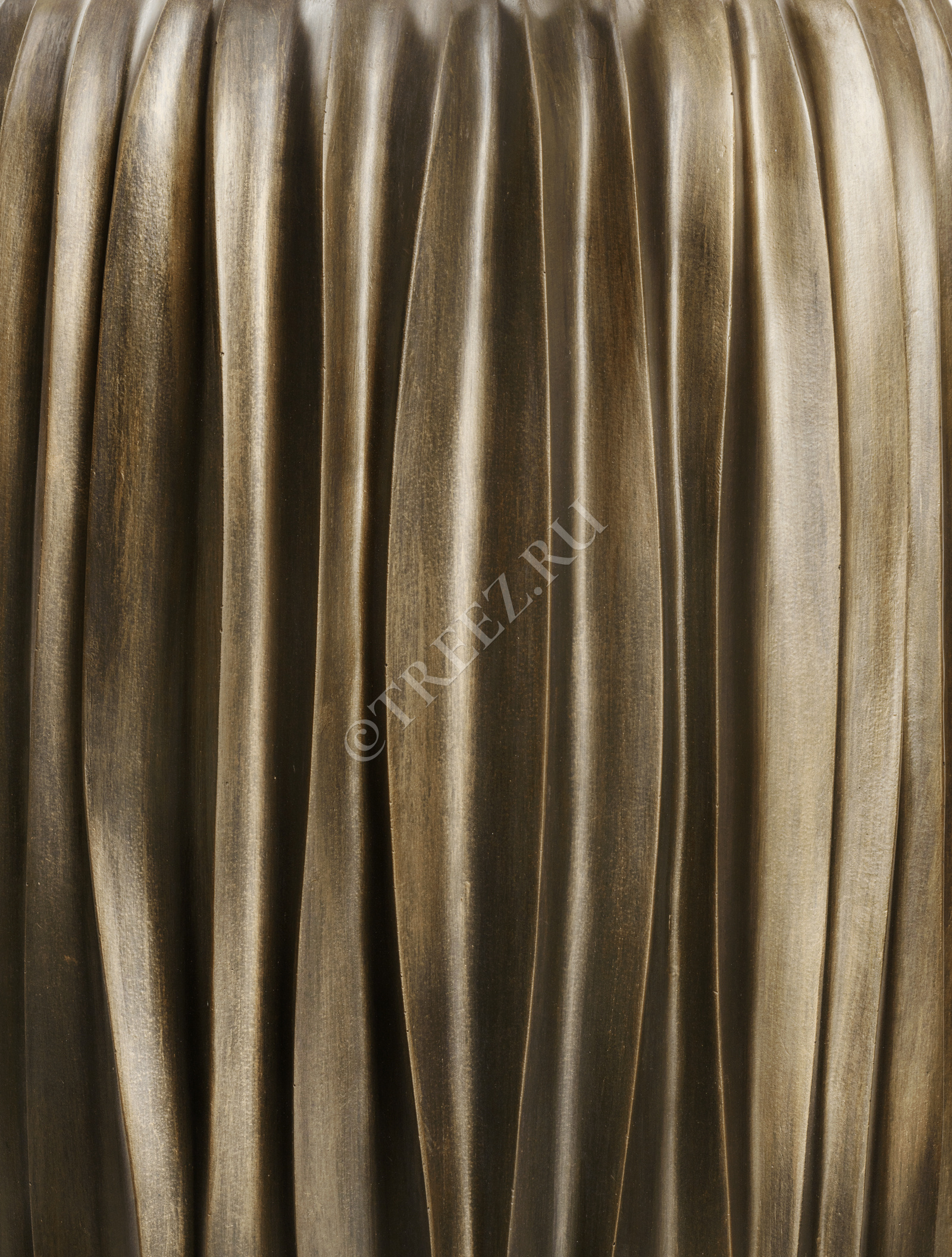 41.3321-07-047-GRP-097 Кашпо  Effectory - серия Metal - Высокий конус Design Wave - Чернёная бронза Цветочная коллекция  - Вид №1