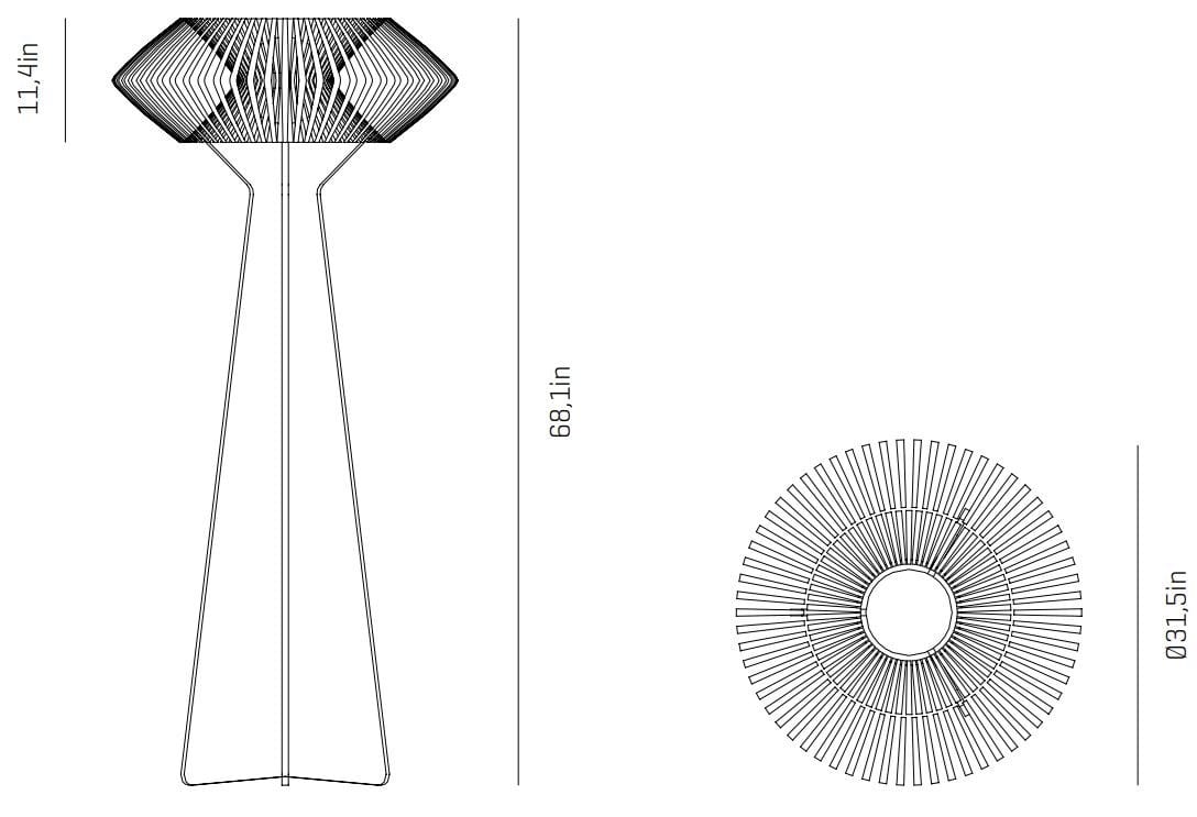 Полипропиленовая светодиодная напольная лампа A-Emotional Light V ARCH-00024839 - Вид №6