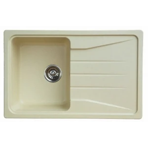 91898228 Мойка для кухни врезная Granicom G-022 49.2x77 см глубина чаши 21 см искусственный камень цвет шампань STLM-1362504