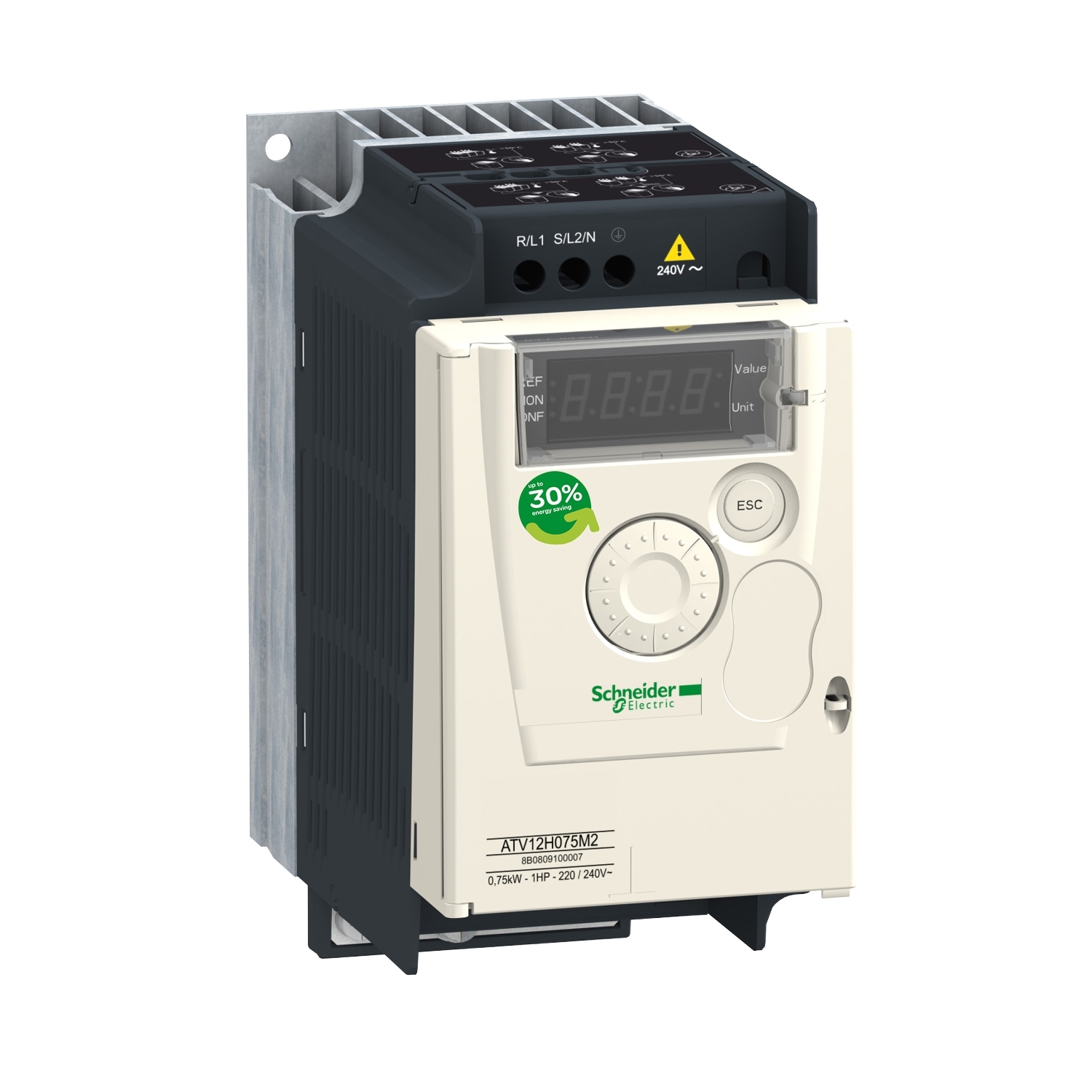 ATV12H075M2 ПРЕОБР ЧАСТОТЫ ATV12 0.75КВТ 240В 1Ф (max 19) Schneider Electric ПЧ 0 - 15 кВт Altivar 320/12/312/32 