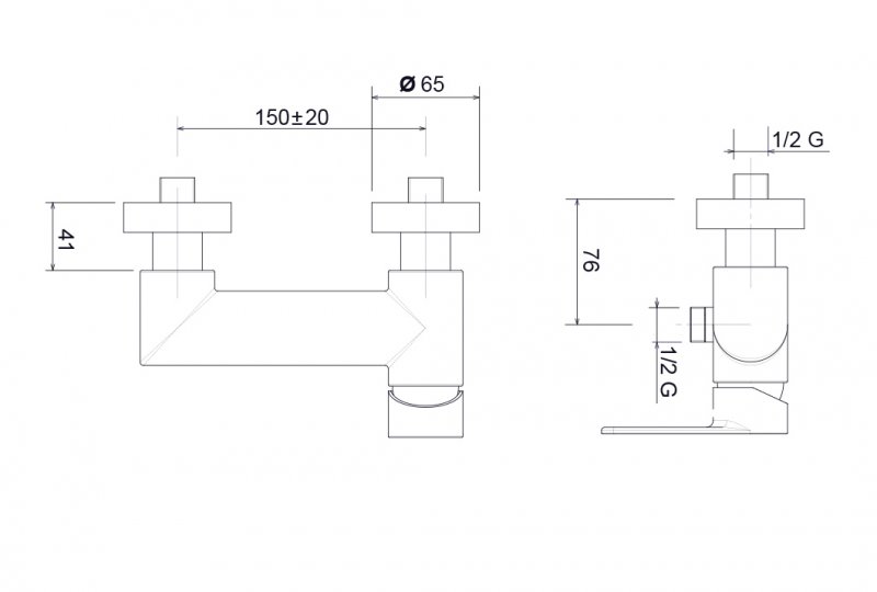 Смеситель для душа однорычажный Cezares TIRRENO-DM-01  - Вид №1