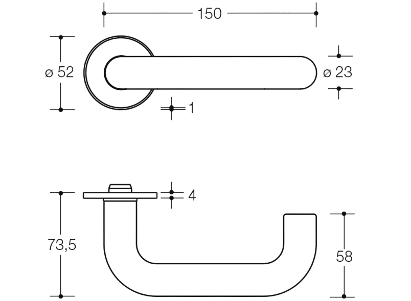 111PBIV06230 набор дверных ручек HEWI Edition matt  - Вид №2
