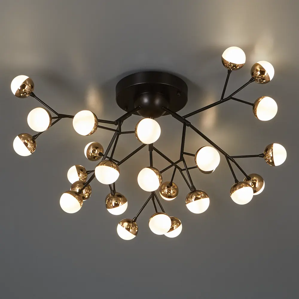 Люстра Freya FR5149PL-27G — элегантное черно-белое освещение для гостиной 89168212 STLM-0079412 - Вид №1