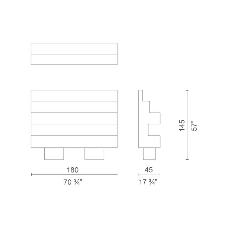 Отдельно стоящий книжный шкаф из ясеня CAPPELLINI RED BOOKCASE ARCH-00065848 - Вид №2