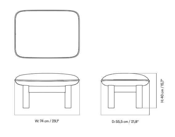 Тканевая мягкая подставка для ног Audo Copenhagen Бразилиа ARCH-00084802 - Вид №28