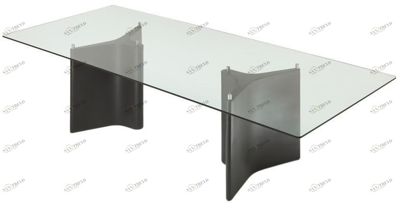 Segis Прямоугольный стол из дерева и стекла sun-id-1491225