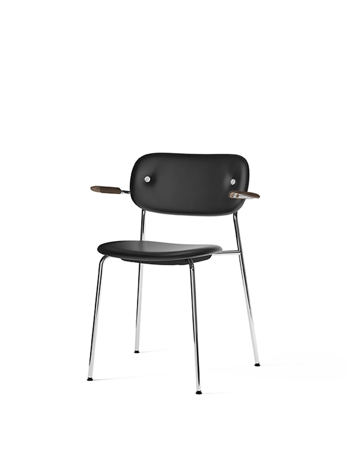 1110004-020300ZZ MENU Обеденный стул, полностью обитый, с подлокотником, Хром Дуб натуральный | Дакар 0250  - Вид №6