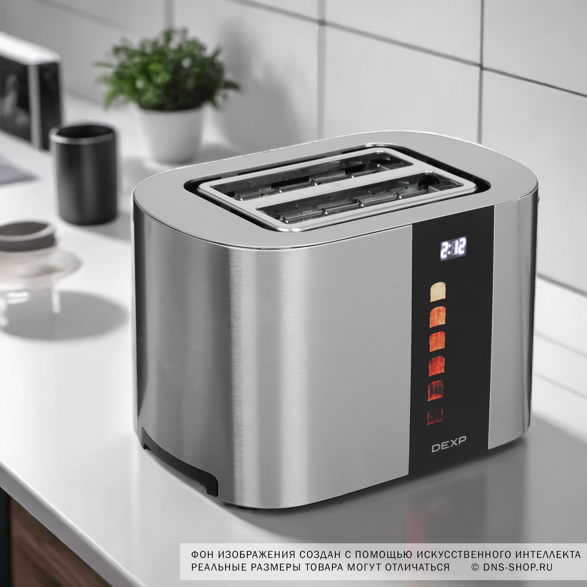 9116629 Тостер DEXP DT-M800D серебристый STDN-0113731 - Вид №10