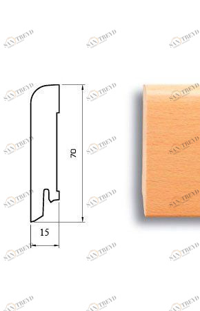 Плинтус Modern Decor Беленый Шпонированный Ясень 2400х70 мм 1010000657