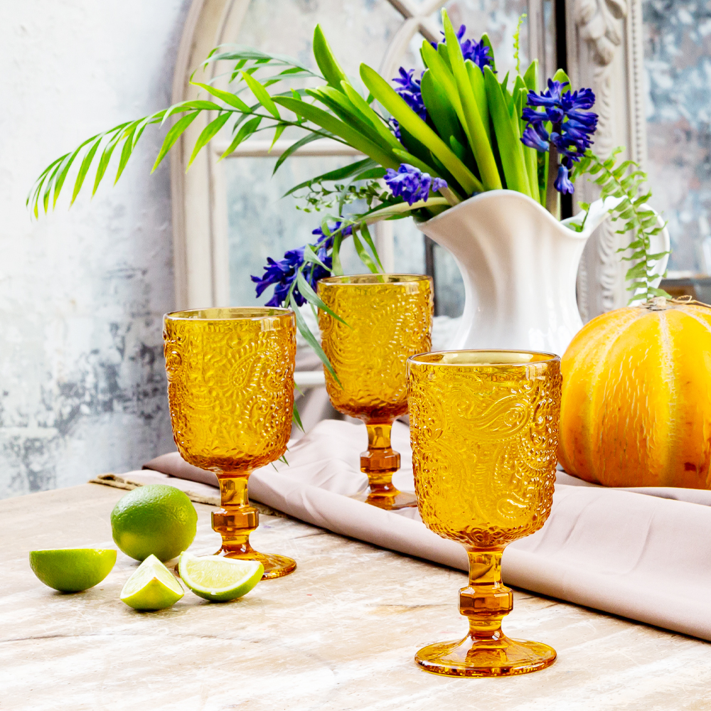 21091711 Комплект бокалов «Пэйсли» (6 штук, янтарь) Object Desire Светский прием  - Вид №9