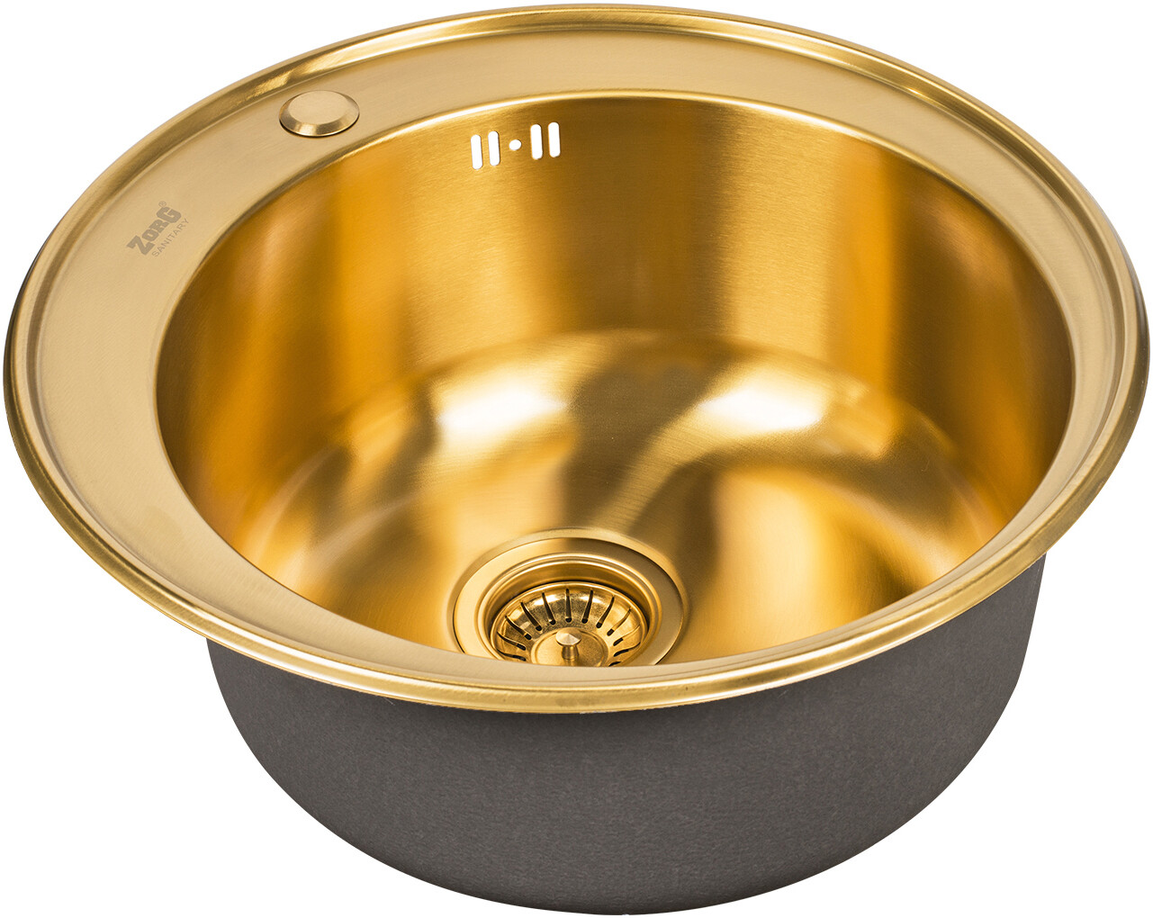 Мойка кухонная ZorG Inox SZR 510/205-BRONZE из нержавеющей стали, бронза SZR-510/205-BRONZE