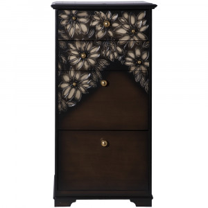 11618 Тумба для обуви Терра-4 (с 4-мя ящиками) Каштан Амбер BOGACHO