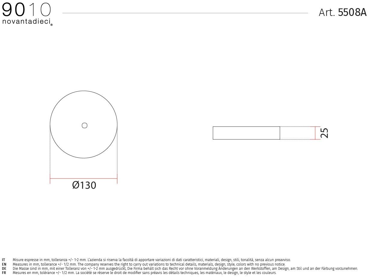 9010 novantadieci Утопленная розетка из cristaly® для подвесок  5508a  - Вид №1
