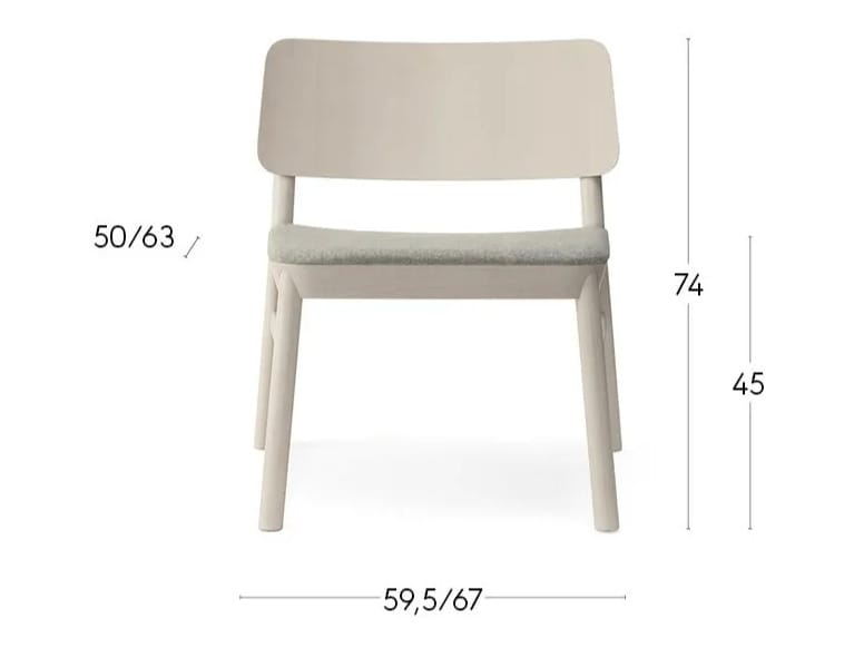 Кресло из бука с мягким сиденьем Billiani ARCH-00103172 - Вид №3