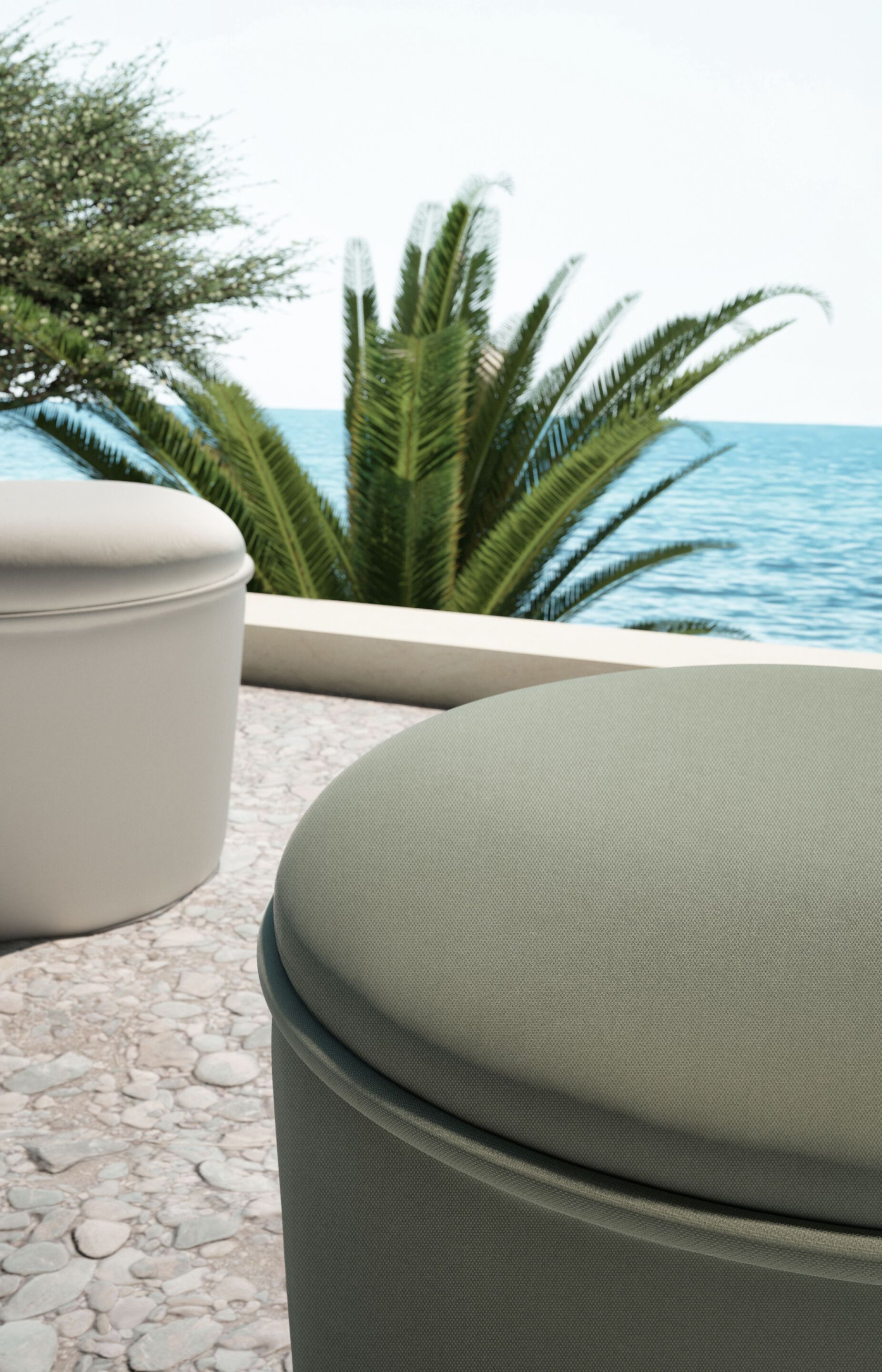 Ткань круглый сад пуфик Galbiati Outdoor Alpemare Collection ARCH-00032948 - Вид №3