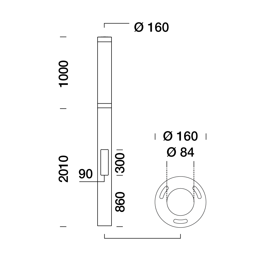 3365613 Уличное освещение  Platek TUBE  TUBE H. 3000 mm - LED 3000K - Вид №10