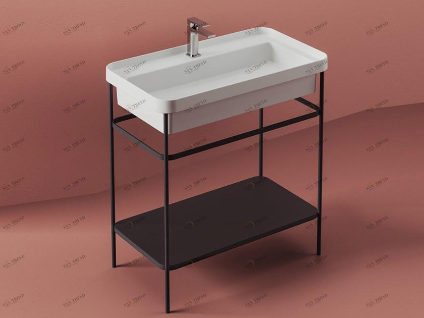 Artceram Тумба под умывальник из металла с вешалкой для полотенец Fuori scala sun-id-1388704