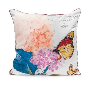 Декоративная подушка оранжевая гортензия Botanical style BREEZY РИСУНОК, ЦВЕТЫ, РАСТЕНИЯ 099571 Мультиколор
