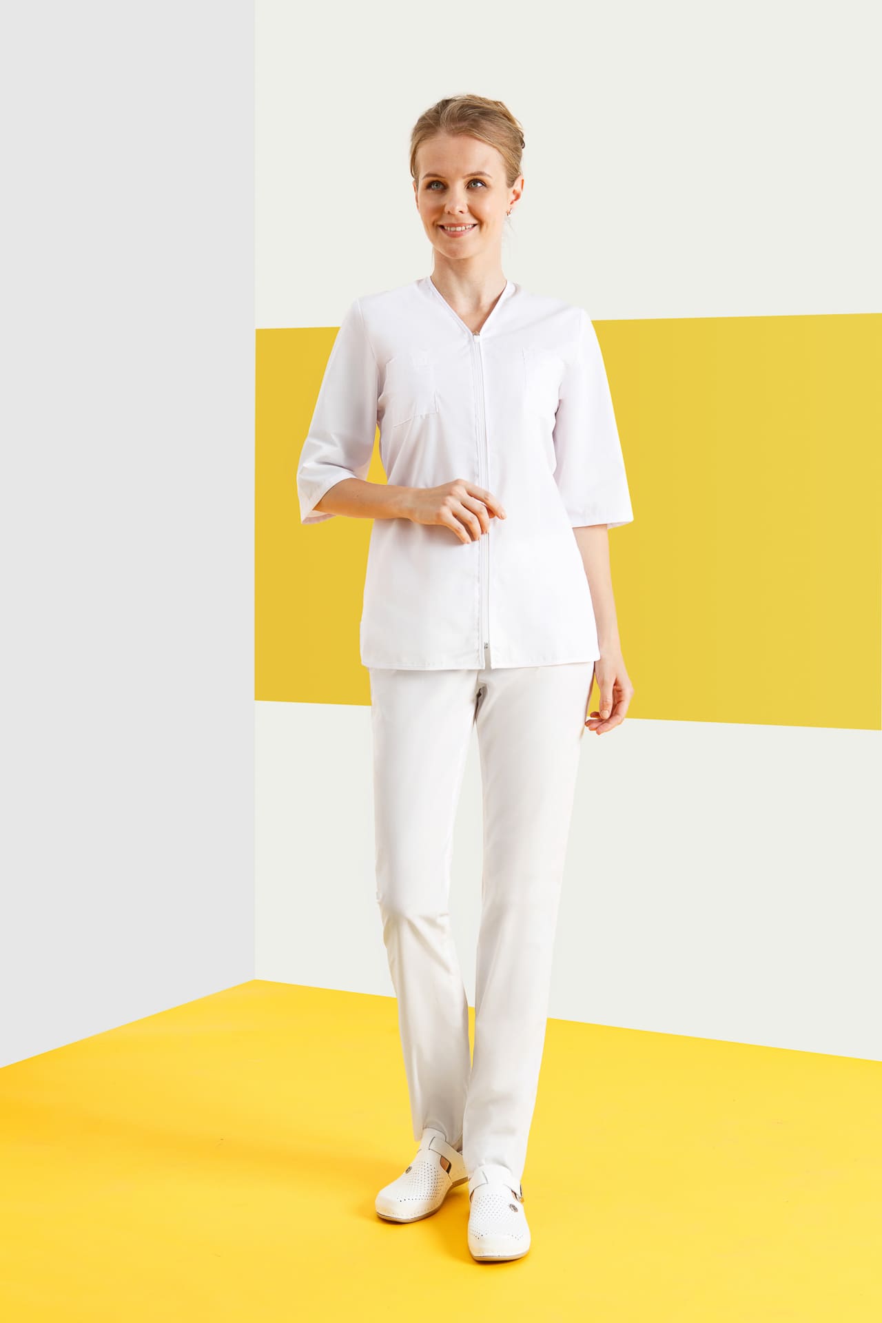 66196 Куртка "Сервис" белая  Медицинская одежда  размер 56/158-164 Спецодежда  - Вид №4