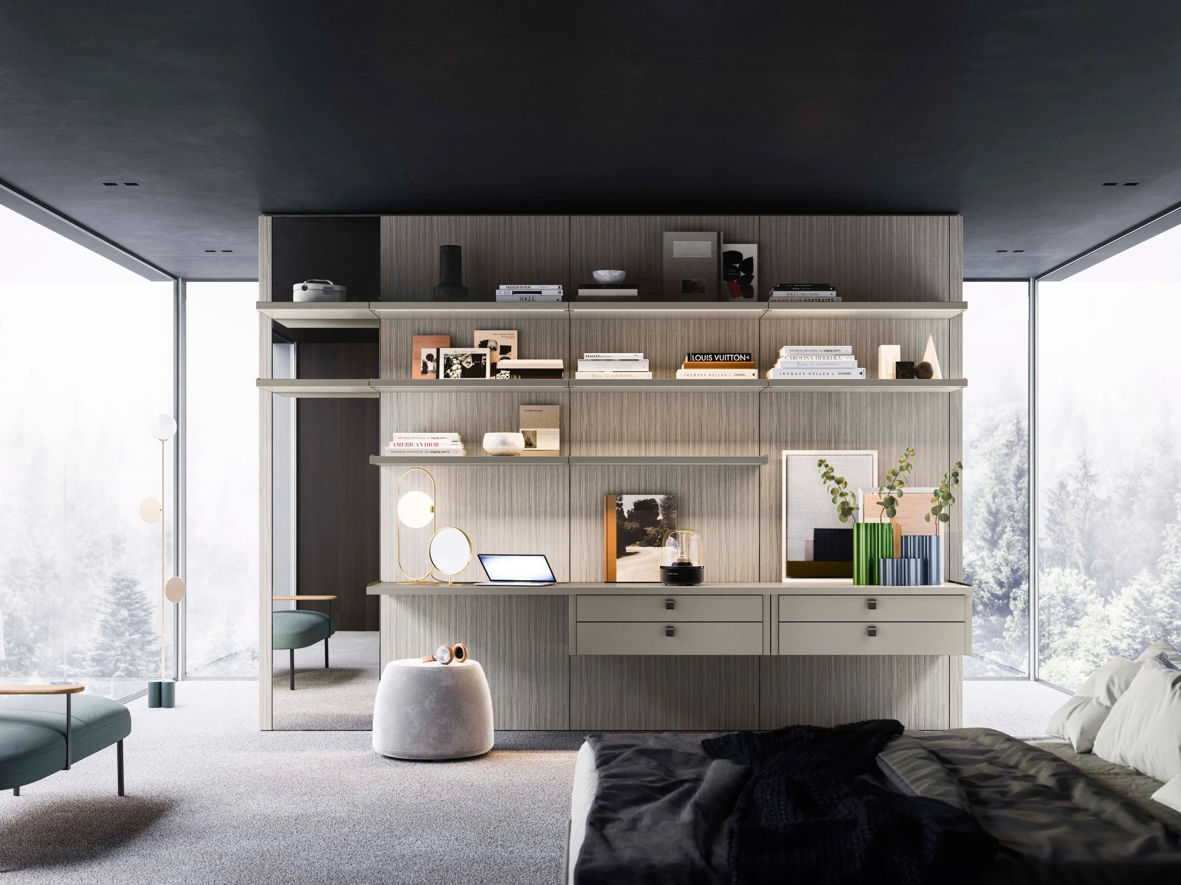 Деревянная секционная гардеробная Alf DaFrè STORE ARCH-00107618 - Вид №4