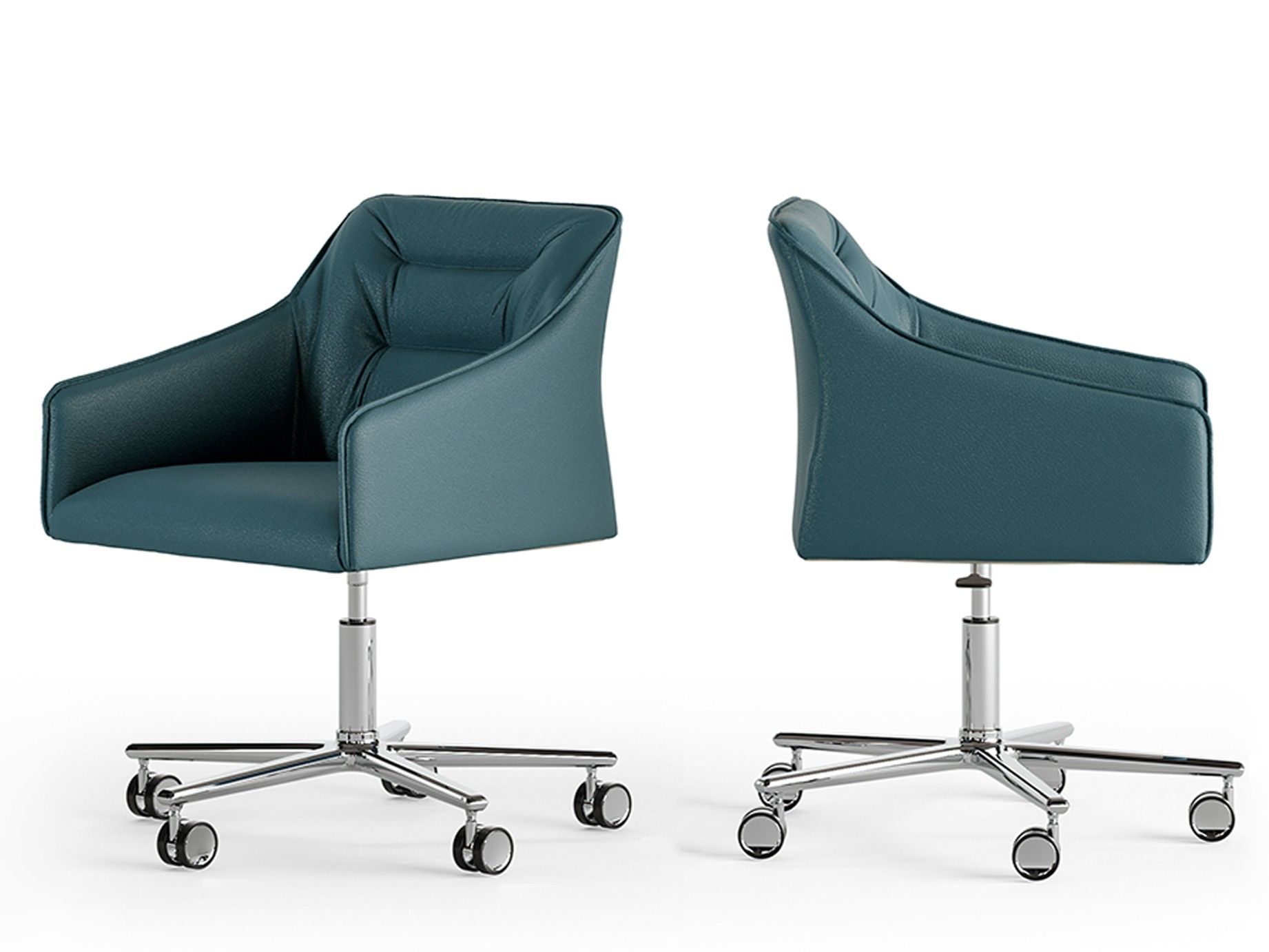 Кожаный стул с колесами EFORMA ARCH-00089424 - Вид №1