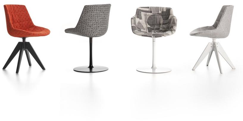 MDF Italia Вращающийся стул обитый тканью на жердочке Flow sun-id-1430887 - Вид №4