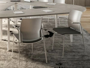 Quadrifoglio Стул из полипропилена с подлокотниками со встроенной подушкой Close