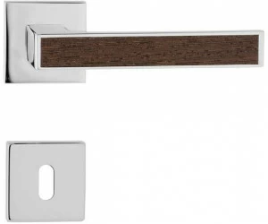 LINEA CALI' Ручка из хромированной латуни на розетке Zen wengé