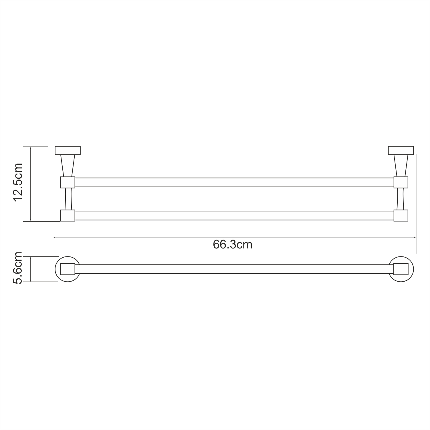 K-4040 Isen Держатель полотенец двойной WasserKRAFT Isen K-4000  - Вид №2