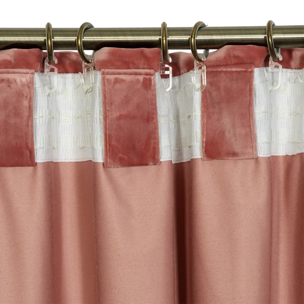Штора на ленте со скрытыми петлями Inspire Tony 200x280 см цвет терракотовый Bistro 4 82113055 STLM-2145880  - Вид №5