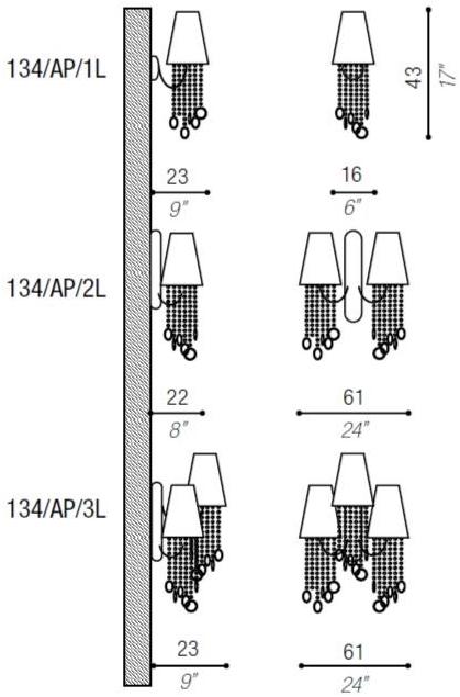 Aiardini Настенный светодиодный светильник с кристаллами Nina sun-id-1411898 - Вид №1