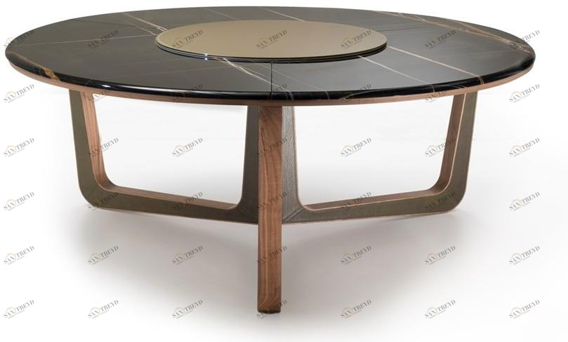 i 4 Mariani Круглый стол из мрамора sahara noir с ленивой сьюзан sun-id-1487133