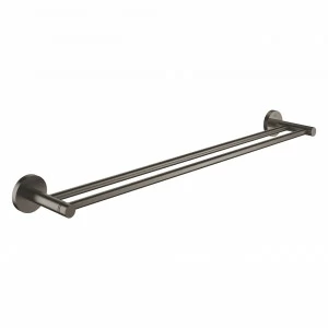 Двойной держатель для полотенца GROHE Essentials, тёмный графит матовый (40802AL1)