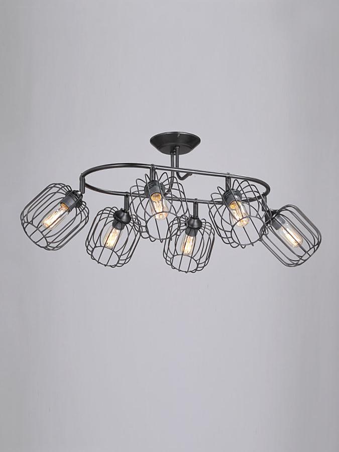 Потолочная люстра Vitaluce V4327-1/6PL VITALUCE ДИЗАЙНЕРСКИЕ 194244 Черный  - Вид №1