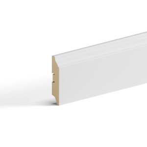 Напольный плинтус МДФ STELLA 82 2000х82х16 Белый (5шт в упак) STSR-1344