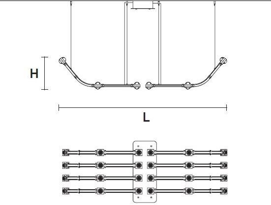 Masiero Светодиодный потолочный светильник из металла с кристаллами Programs sun-id-1391794 - Вид №1