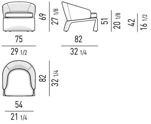 Minotti Кресло Halley sun-id-1352868 - Вид №5