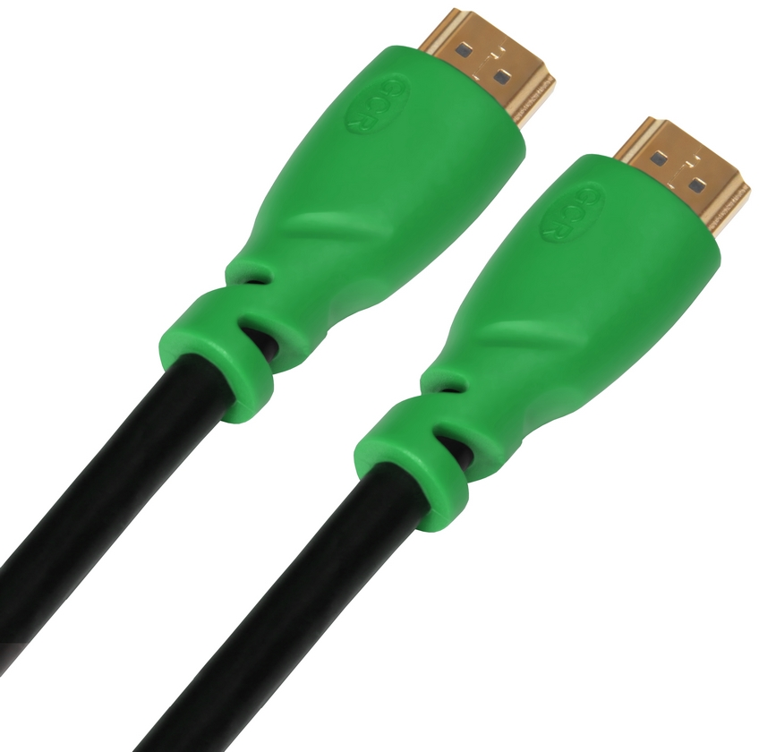 GCR-HM320-5.0m кабель 5.0m hdmi версия 1.4, черный, зеленые коннекторы, od7.3mm, 30/30 awg, позолоченные контакты, ethernet 10.2 гбит/с, 3d, 4k , экран Greenconnect Santreyd  - Вид №1