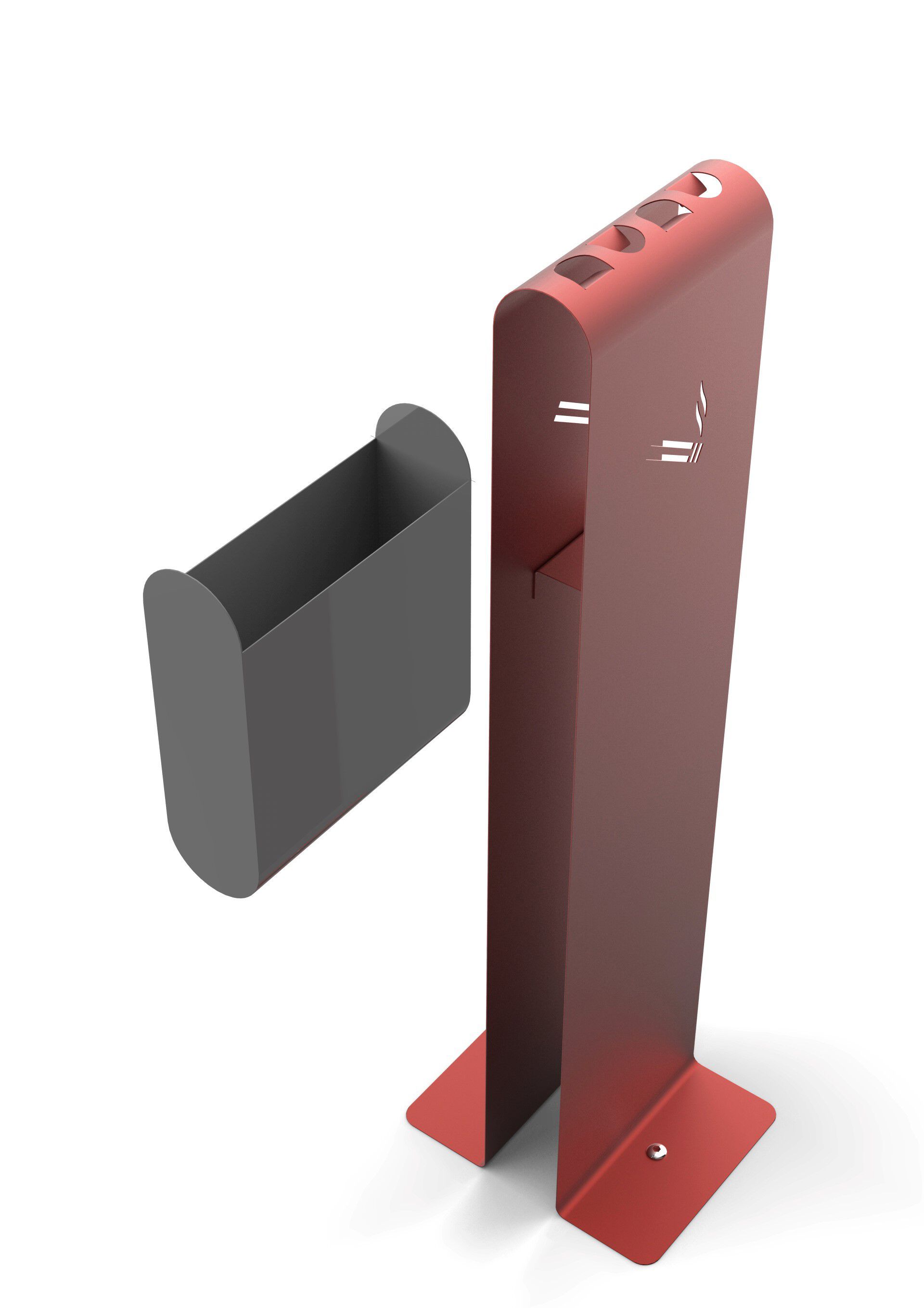 Стальная напольная пепельница для общественных мест CITYSì DALLAS ARCH-00031197 - Вид №4