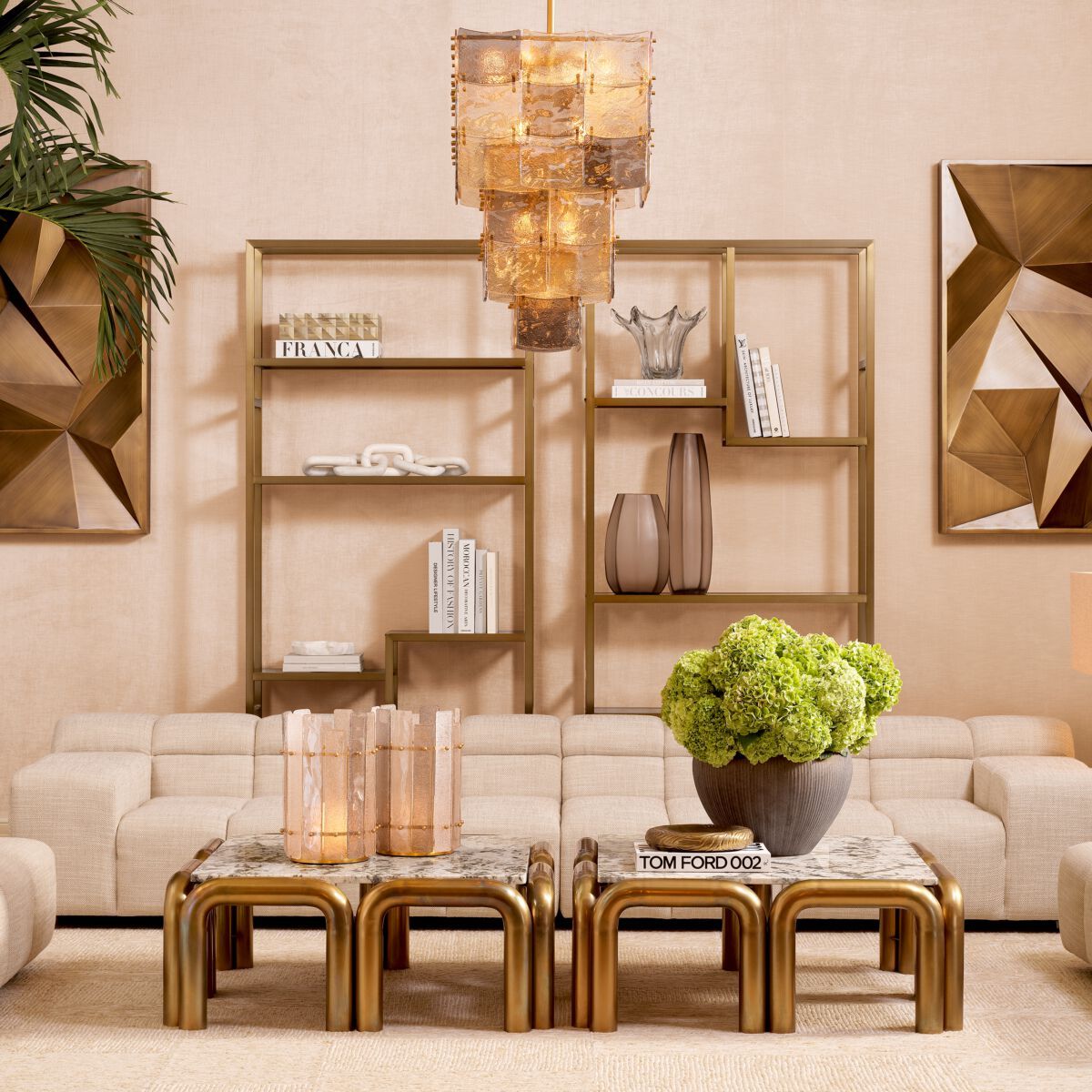 Книжный шкаф из латуни и стекла Eichholtz CORRADO II ARCH-00084674 - Вид №4