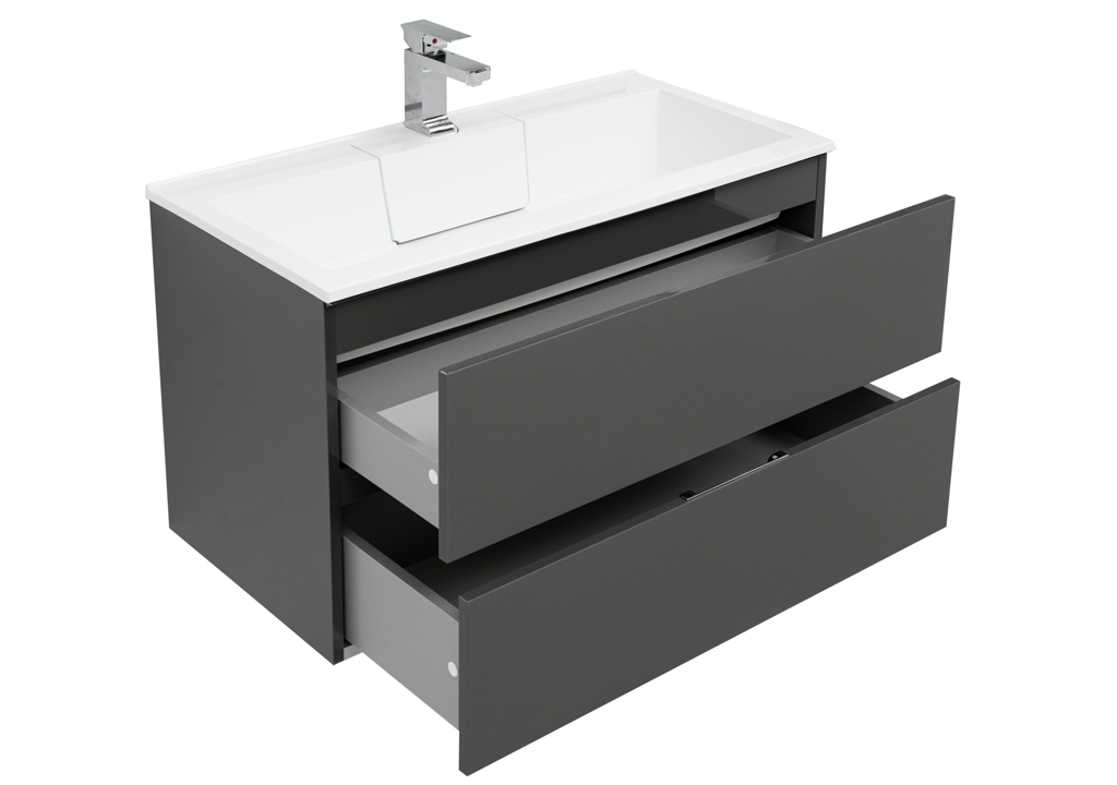 Мебель для ванной Aquanet Алвита 90 серый антрацит 00241388 - Вид №7