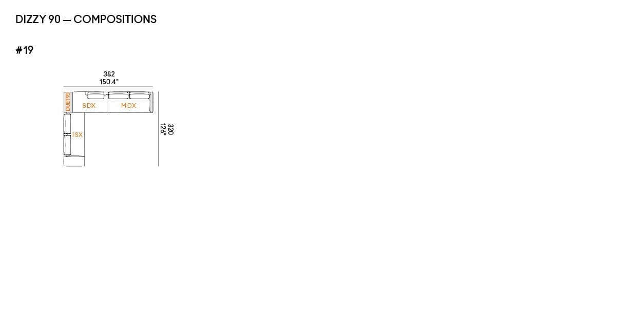 Секционный кожаный диван Casamania & Horm Dizzy ARCH-00010101 - Вид №8