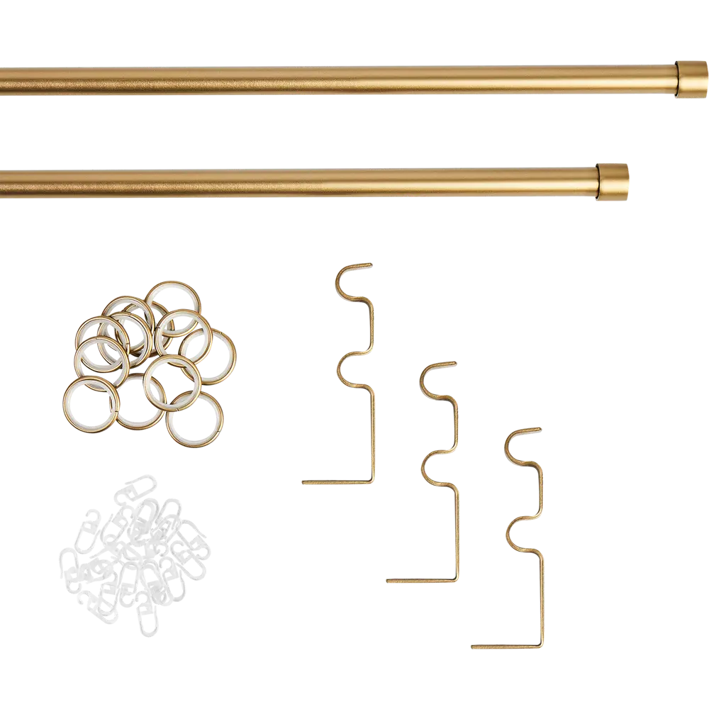 Карниз двухрядный раздвижной с заглушкой d19/16 мм 140-280 см металл цвет бронза ORBIS STLM-2063456 - Вид №1
