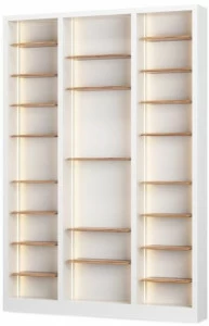 DWFI Открытый лакированный книжный шкаф с подсветкой  00002384