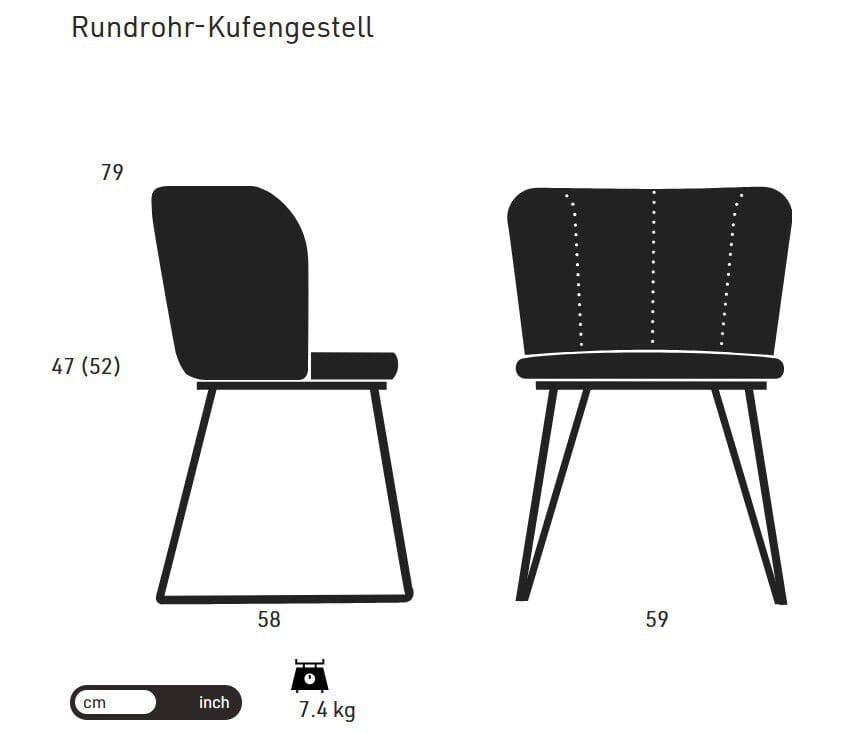 Мягкий стул для саней KFF Gaia Line ARCH-00068649 - Вид №4