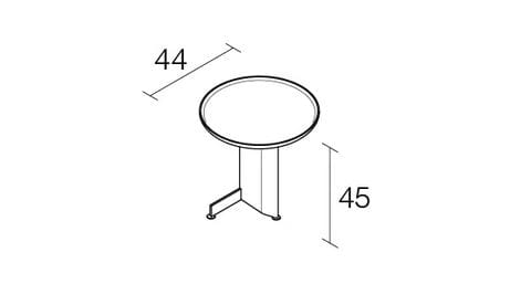 Круглый деревянный журнальный столик Alias SAVOY ARCH-00004723 - Вид №1
