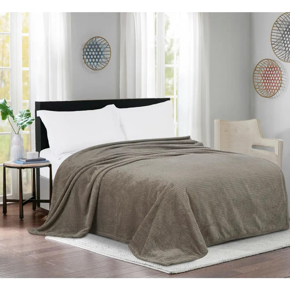 Плед Ryazan 140x200 см искусственный мех цвет серо-коричневый 89337290 STLM-2049709 СТОЛИЦА ТЕКСТИЛЯ - Вид №3
