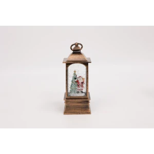 Фигура Санта и елка для дома 4 светодиода 20.5 см цвет коричневый